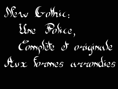 Font New gothic