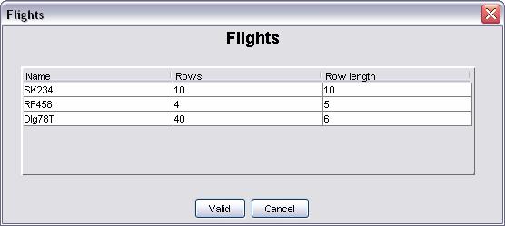 Airplane Seats Program Java