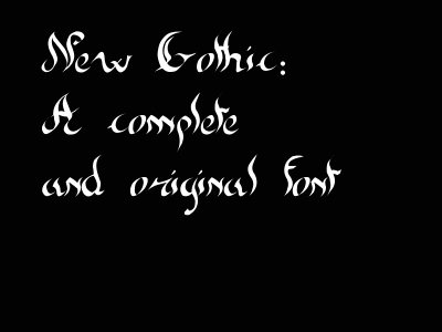 Font New gothic